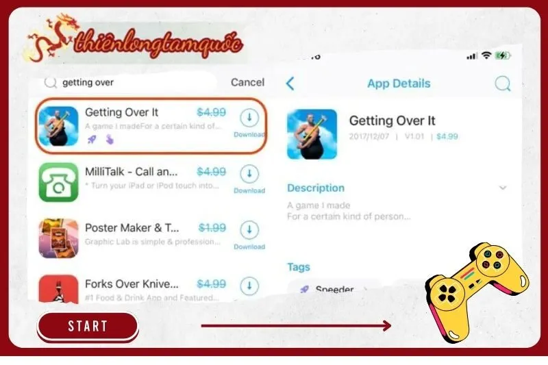Hướng dẫn cách tải và cài đặt game Getting Over It trên điện thoại