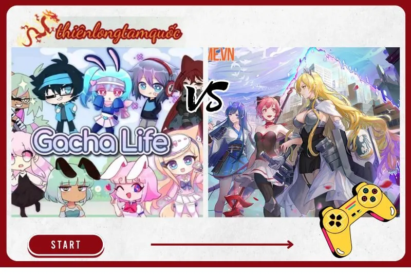 So sánh Gacha Life với các tựa game anime khác